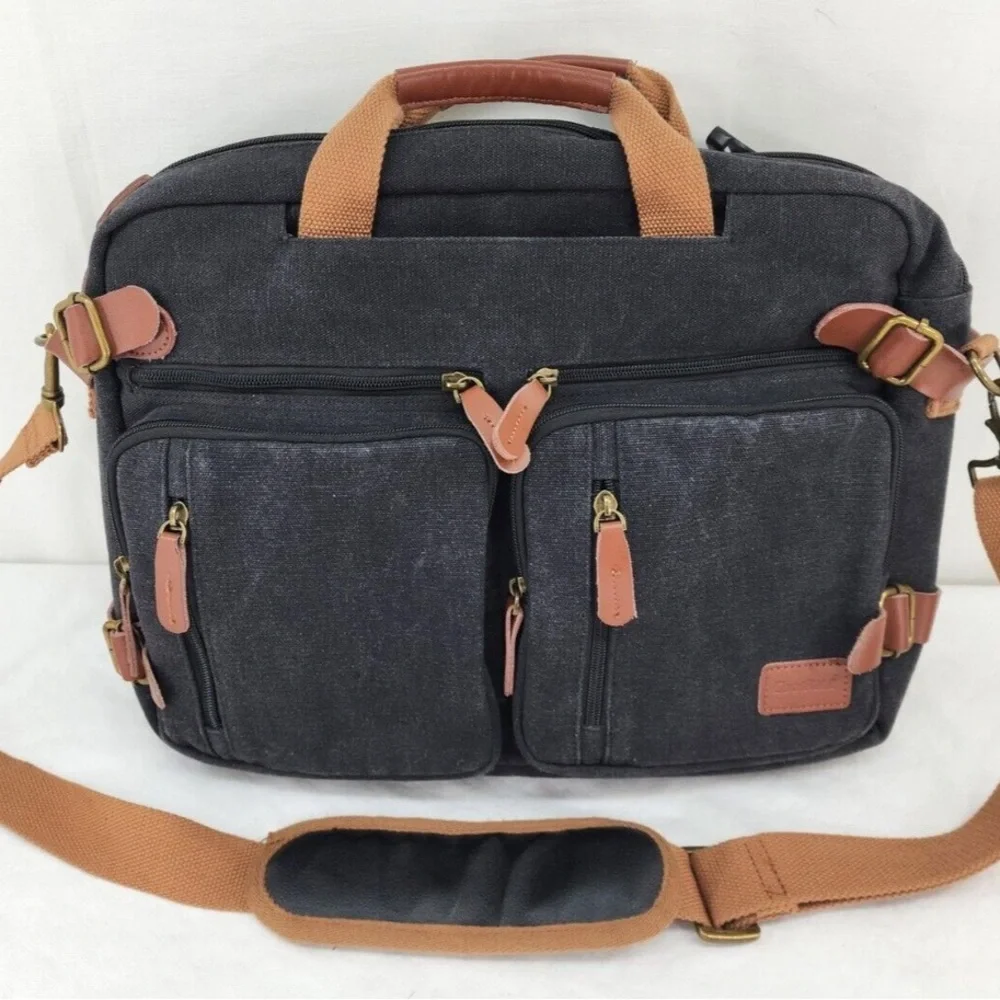 CoolBell Convertible Backpack Messenger Shoulder Bag Laptop Case Travel Carry-On